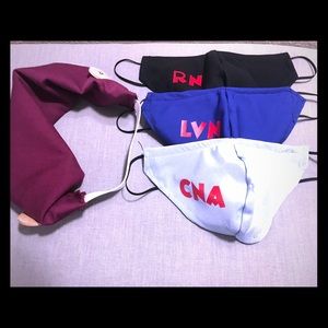 Bundle 3 face masks with 1 buttoned headband